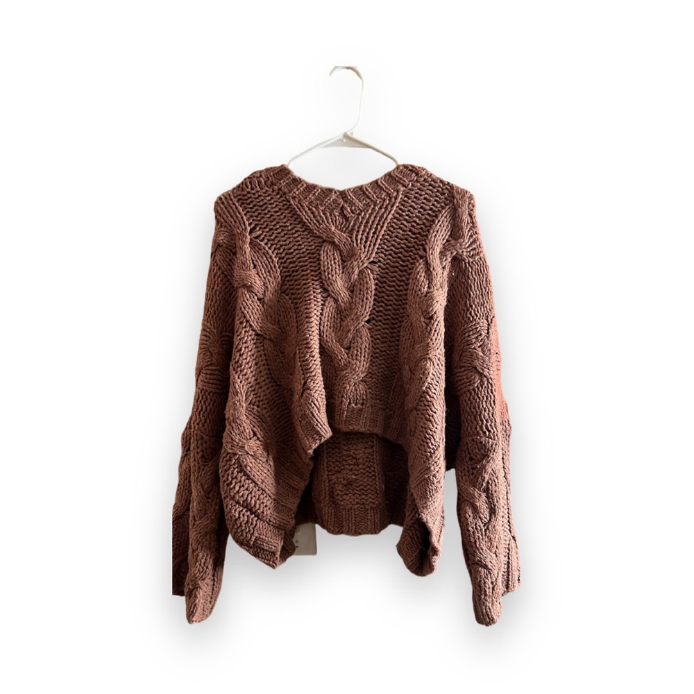 Hooded chunky cropped sweater | Size: small